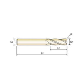 4 Flute Stub Length Stub Length Corner Radius Carbide X-Power Pro End Mills GM639 Series - Big-tools Industrial Supply Tools for Metal Cutting
